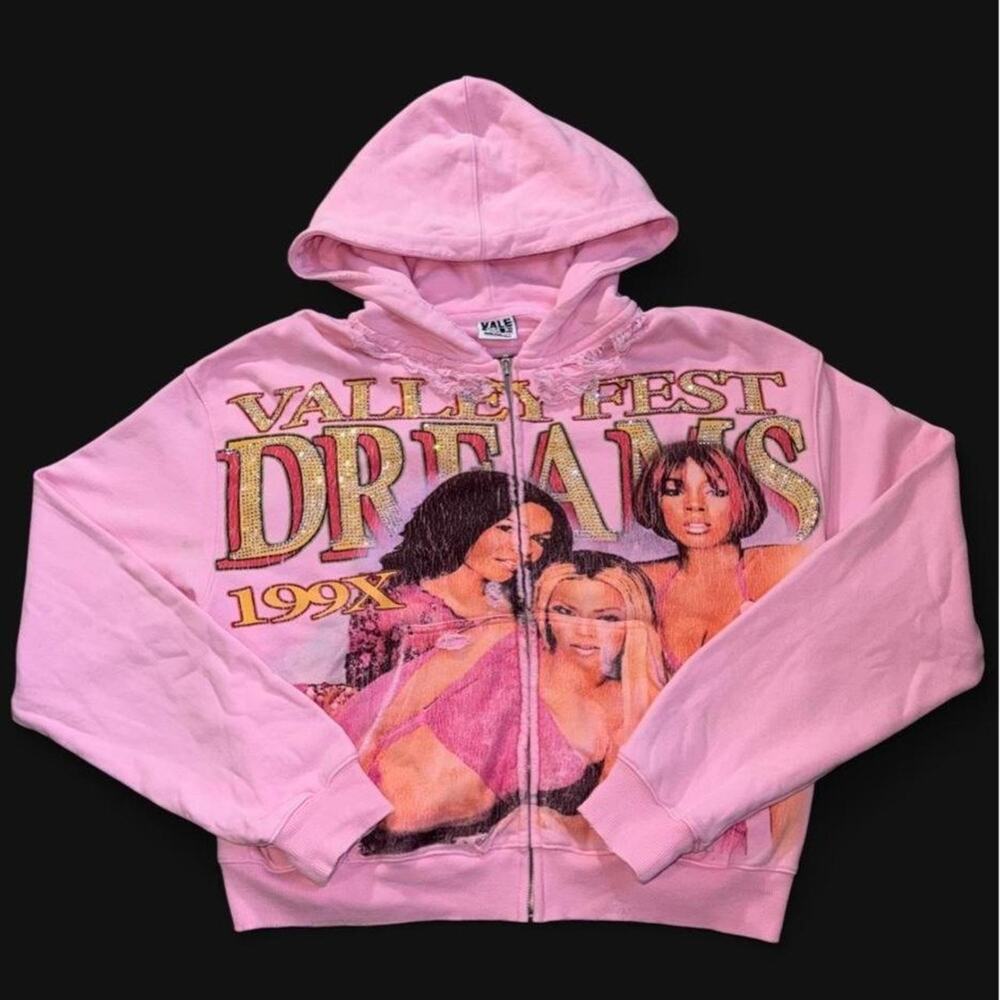 Vale Pink Zip-up Hoodie